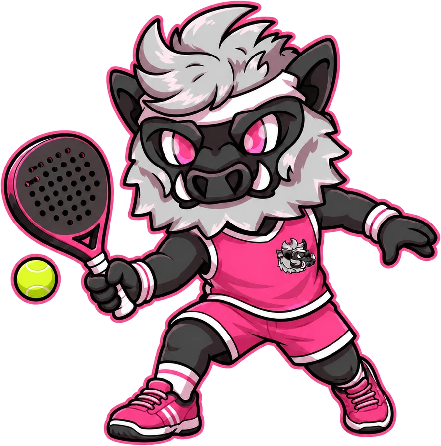 La mascotte gioca a padel